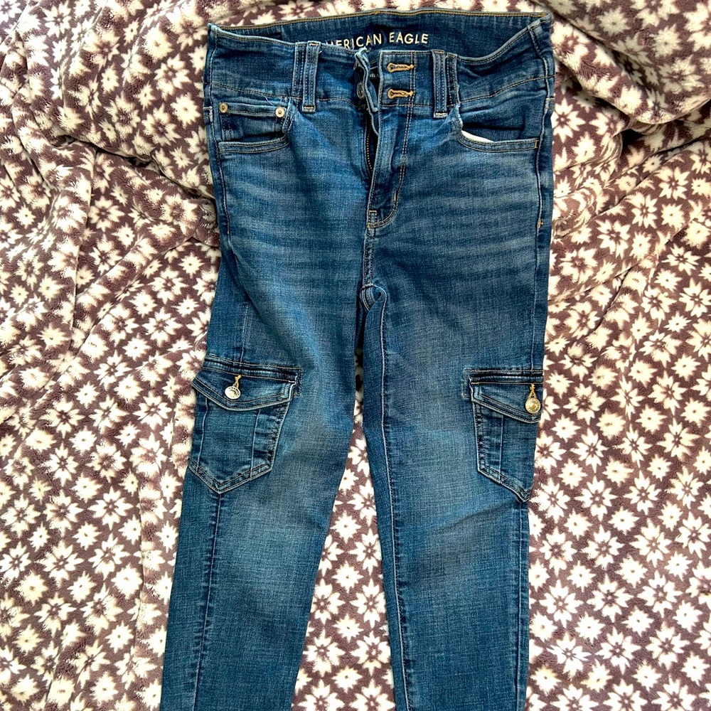 American Eagle cargo jeggings